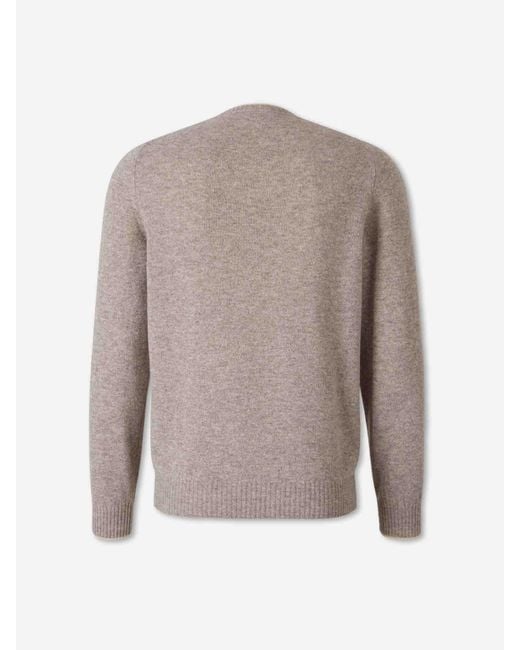 Santa Eulalia Gray Cashmere Crew Neck Sweater for men