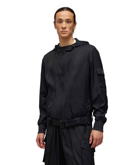 Y-3 Kapuzenpullover Aus Viskose in Black für Herren