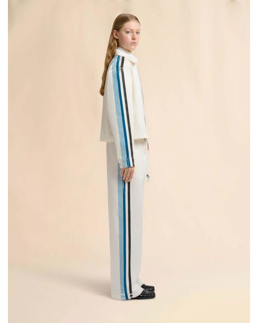 Marni Natural Wide Leg Straight Trousers