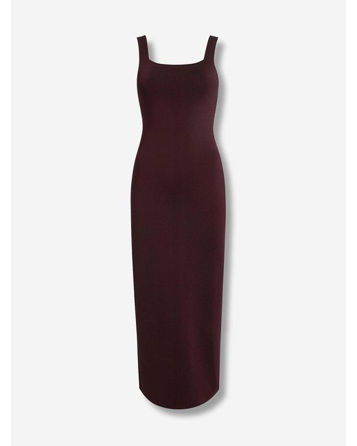 Abito Midi Maglia di Khaite in Purple