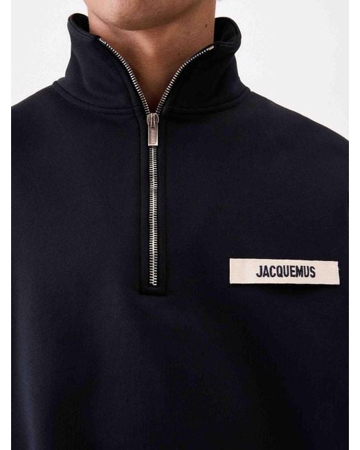 Jacquemus Black Sweatshirt With Logo for men