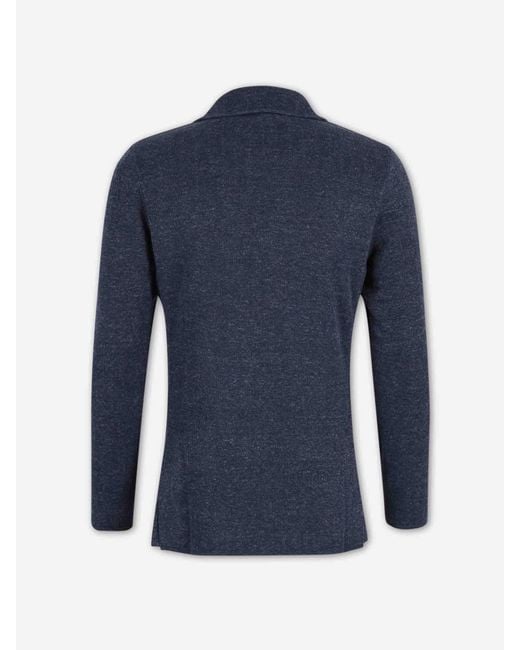 Lardini Blue Blazer Straight Dot for men