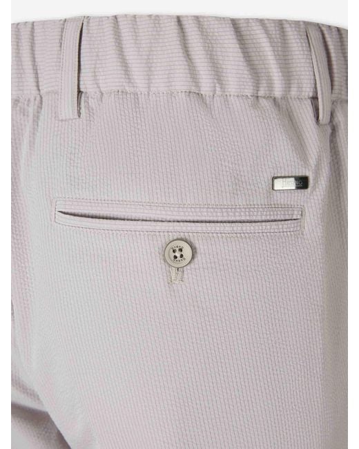Herno Gray Slim Chino Trousers for men
