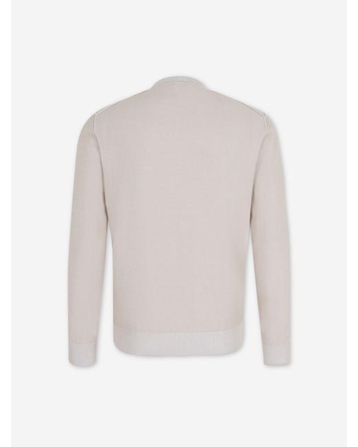 Santa Eulalia White Fine Knit Sweater for men