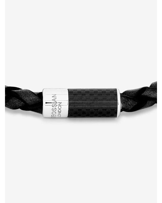 Tateossian Black Carbon Pop Bracelet for men