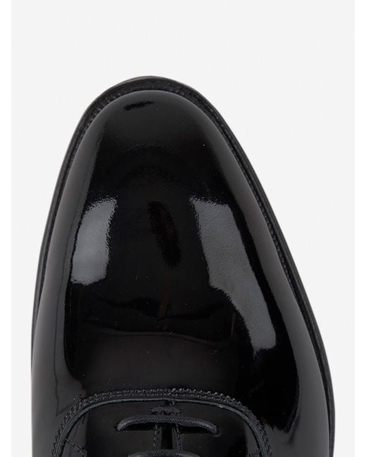 Crockett and Jones Black Tuxedo Leather Shoes for men