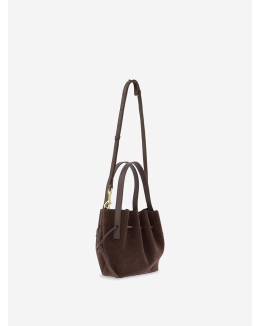 Yuzefi Brown Scallop Mini Tote Bag