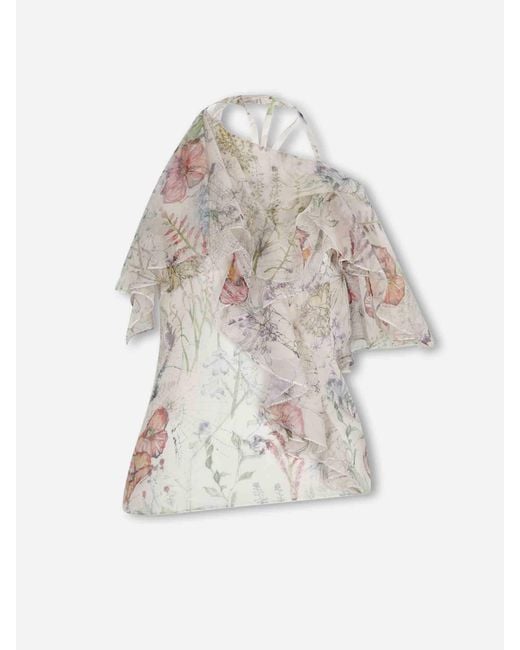 McQueen White Top Meadow Floral