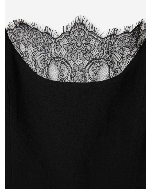 Roland Mouret Black Lace Midi Dress