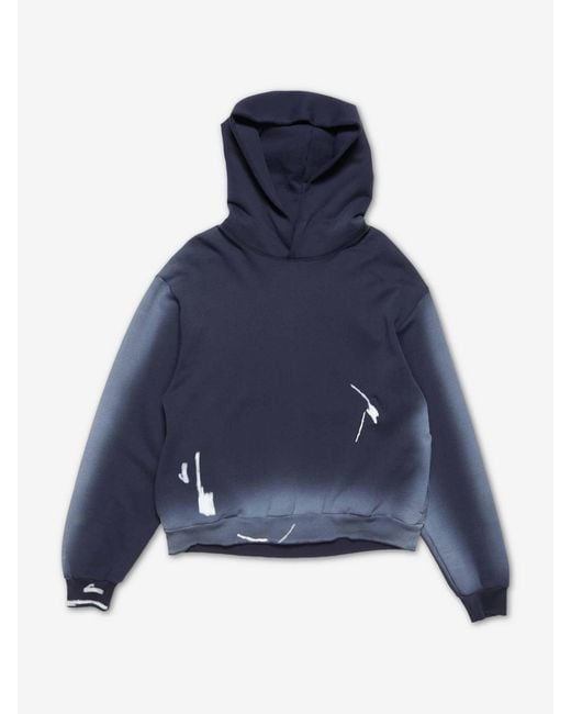 Acne Blue Sprayed Hoodie for men