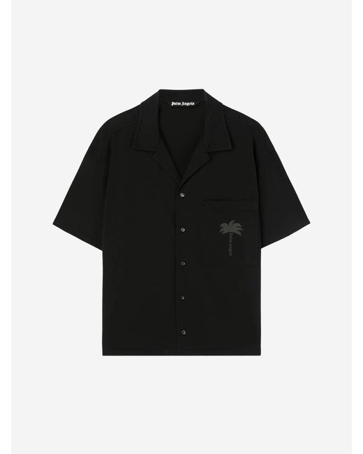 Camisa Bowling Algodón Palm Angels de hombre de color Black