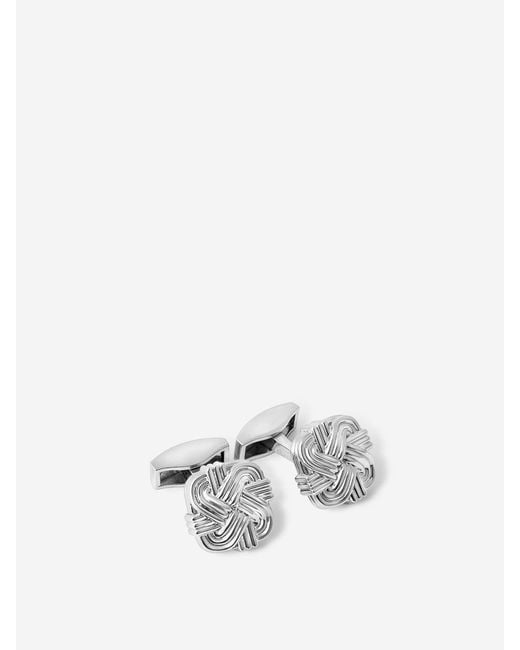 Tateossian White Tubular Knot Twins for men