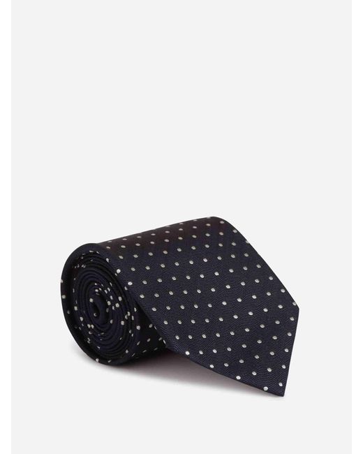 Corbata Motivo Lunares di Tom Ford in Blue da Uomo