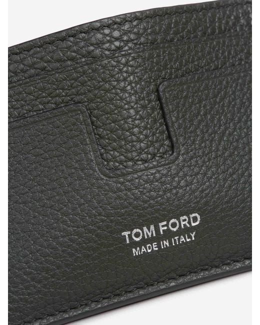 Tom Ford Leder-Kartenetui in White für Herren