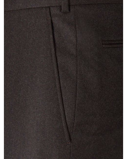 Santa Eulalia Black Wool Pleated Trousers for men