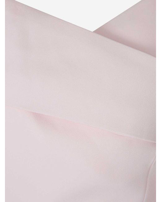 Safiyaa Pink Strukturiertes Maxikleid