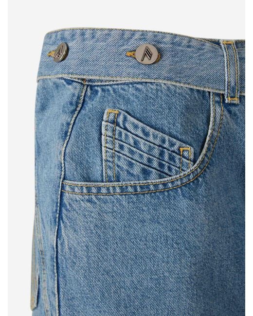 The Attico Blue Denim Mini Skirt