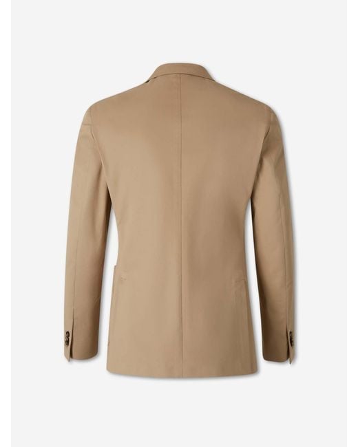 Incotex Natural Blazer Straight Cotton for men