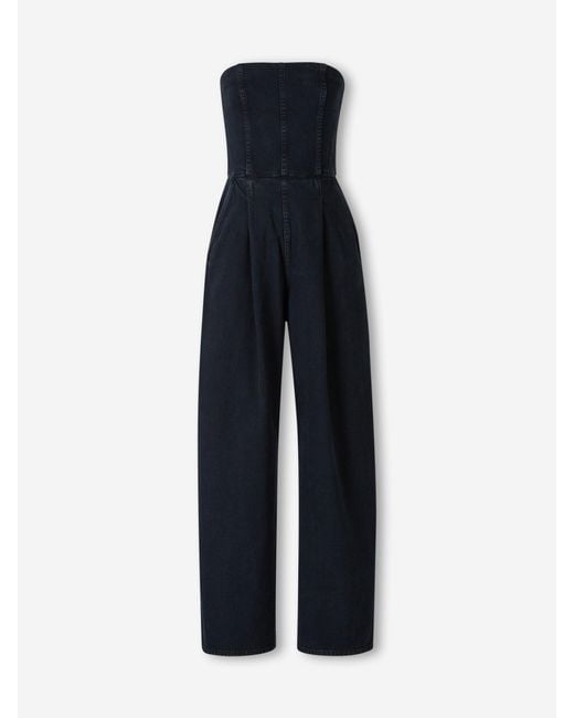 Agolde Blue Agyness Denim Jumpsuit