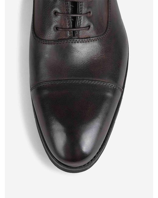 Bontoni Gray Savoia Leather Shoes for men