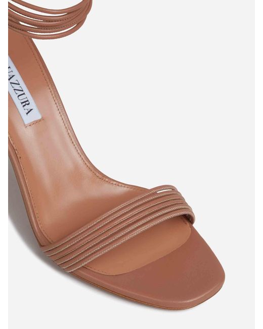 Aquazzura White Sway Sandal 85
