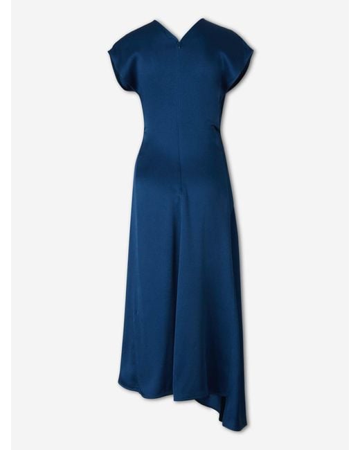 Victoria Beckham Blue Aria Midi Dress