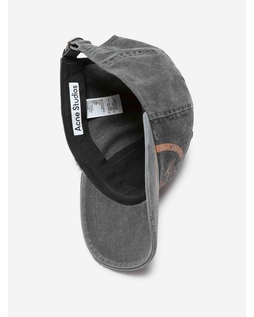 Cappellino Con Logo di Acne in Gray da Uomo