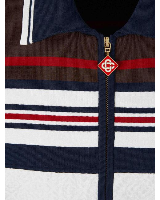Casablanca Blue Casual Knit Jacket for men