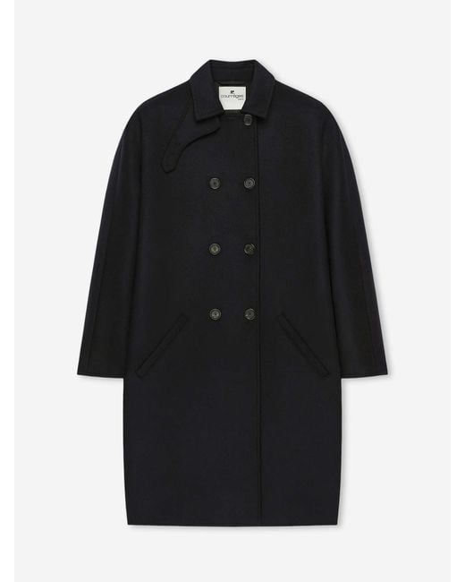 Courreges Black Oversized Long Coat