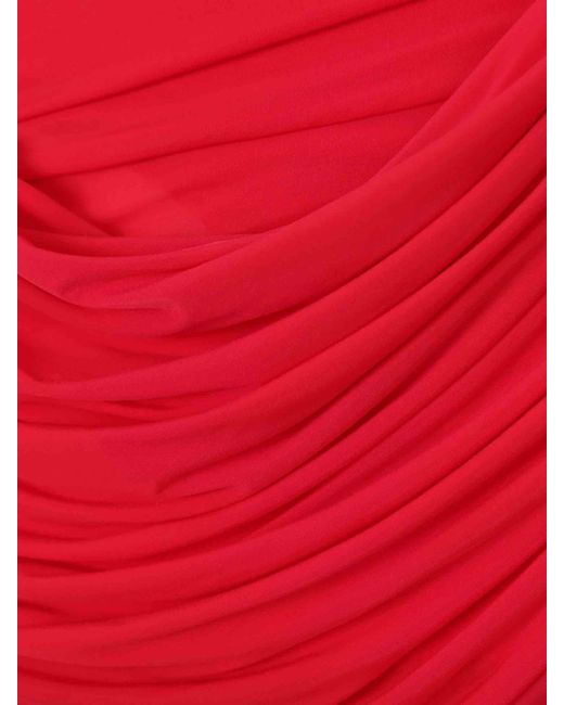 Abito Midi Drappeggiato di Magda Butrym in Red