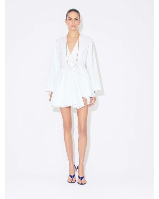 Alaïa White Mini-Alogdon-Kleid