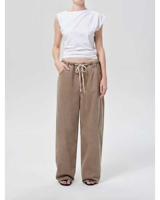 Agolde White Shaw Wide Leg Jeans