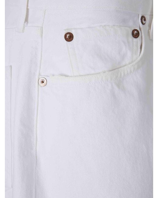 Agolde White Low Slung Baggy Jeans