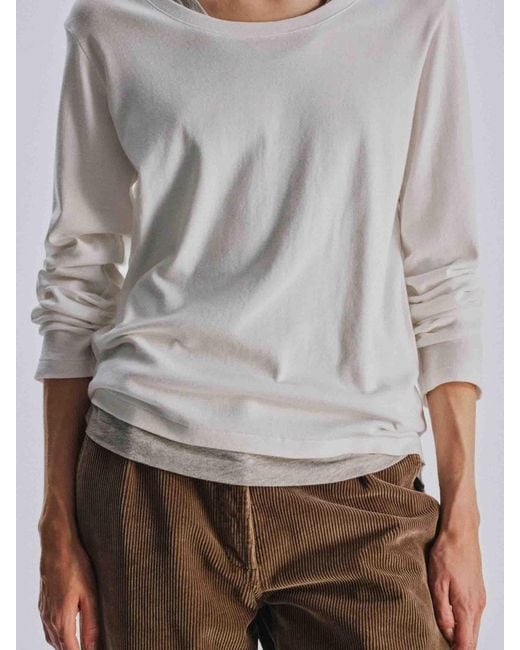 The Row White Long Sleeve T-Shirt for men