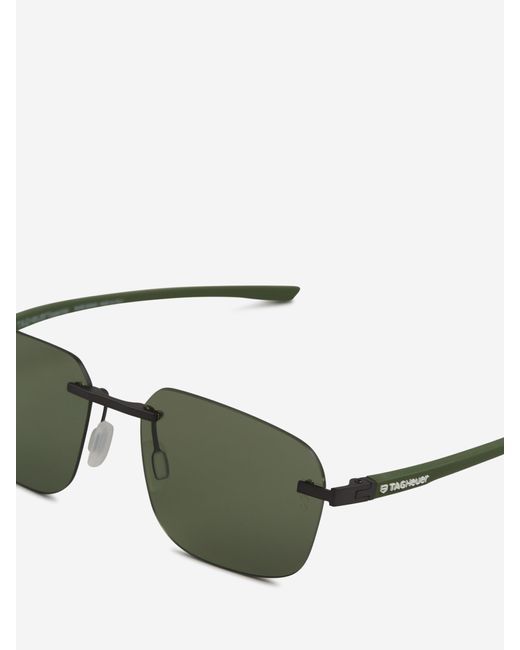 Occhiali Da Sole Rettangolari Vingt Sept di Tag Heuer in Green da Uomo