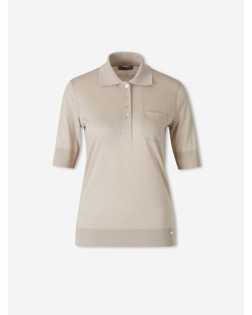 Herno Natural Short-Sleeve Polo Shirt