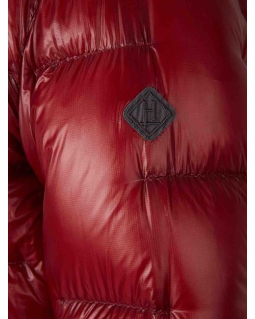 Herno Red Short Polyamide Down Jacket for men