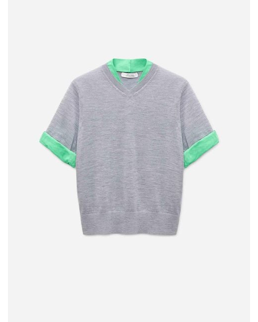 Dorothee Schumacher Blue Wool Knit Sweater