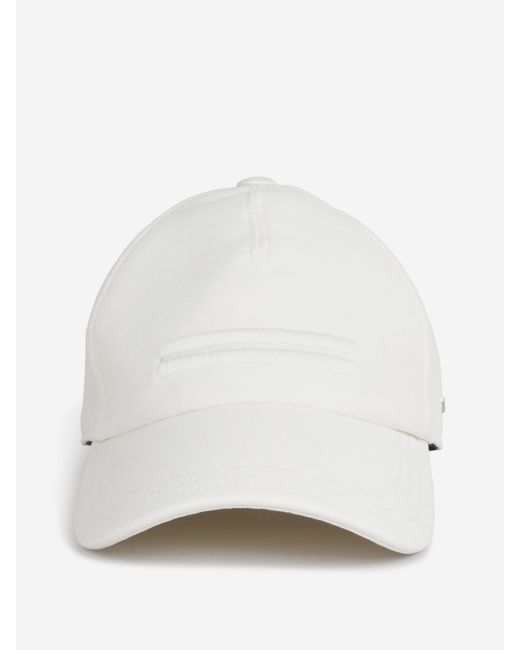 Zegna White Cotton Cap for men