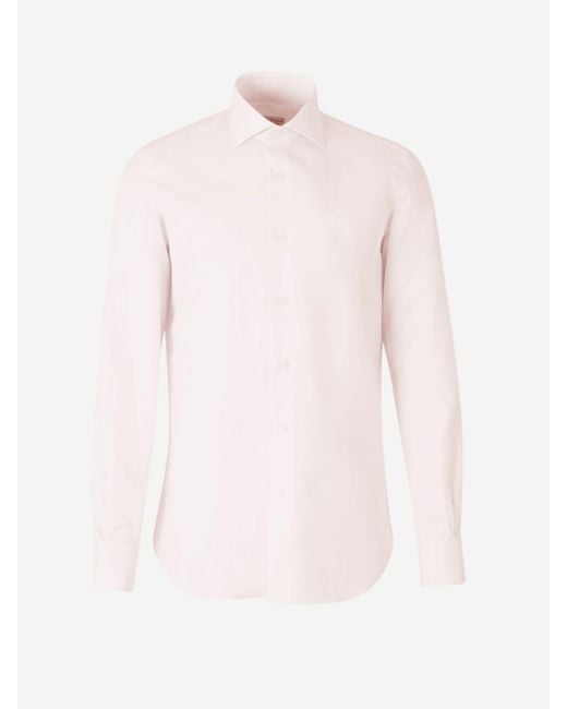Santa Eulalia Pink Plain Blend Shirt for men