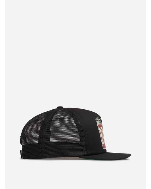 Rhude Black Trucker Hat for men