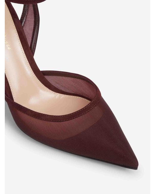 Gianvito Rossi Red Dorotea D'orsay 85 Heeled Shoes