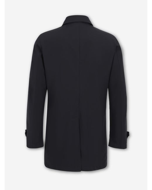 Moorer Blue Technical Trench Coat for men