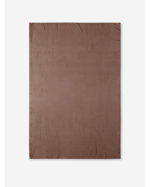 Santa Eulalia Brown Plain Silk Scarf