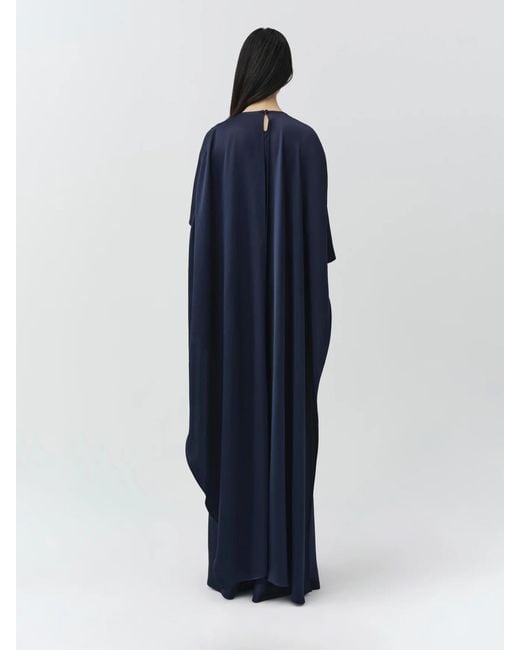 Jonathan Simkhai Blue Satin Dress Cape