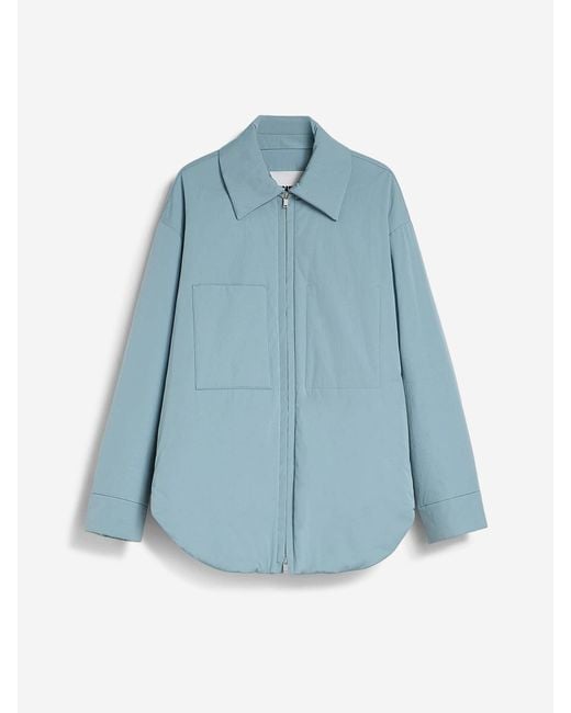 Jil Sander Blue Padded Overshirt for men