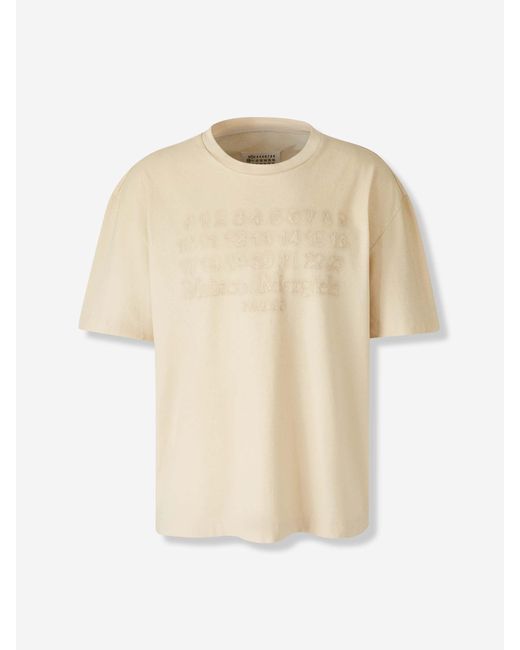 T-Shirt Collo Rotondo di Maison Margiela in White da Uomo