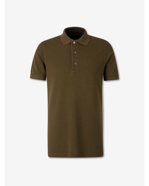 Polo Liso Tom Ford de hombre de color Green