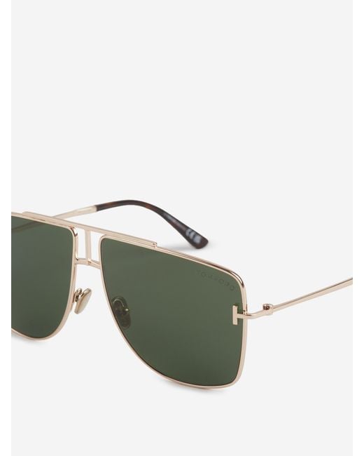 Tom Ford Green Aviator Sunglasses for men