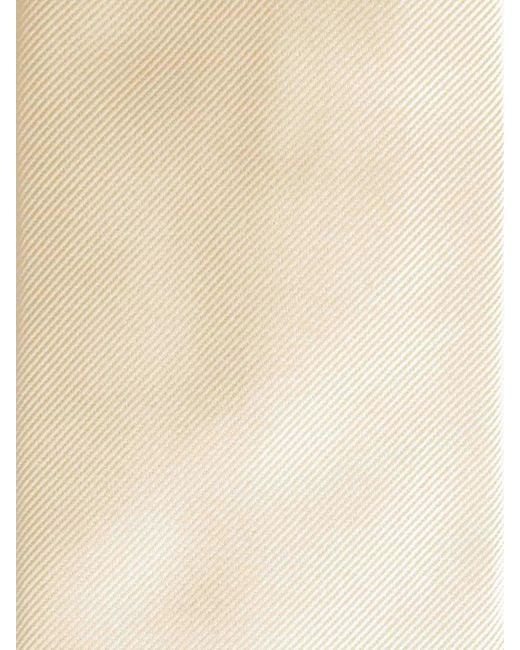 Corbata Lisa Seda Petronius de hombre de color Natural